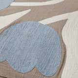 Broste Dora Cushion With Pad Taupe/Light Blue