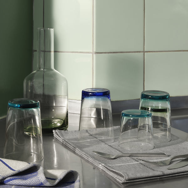 Broste Hue Mouthblown Glass Tumbler Green