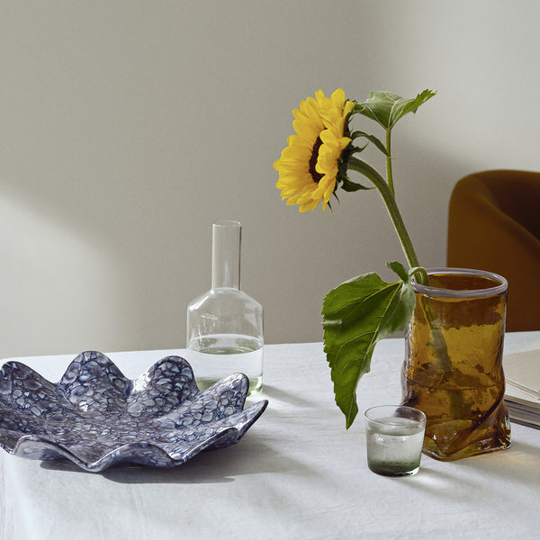 Broste Hue Mouthblown Glass Carafe Turquoise
