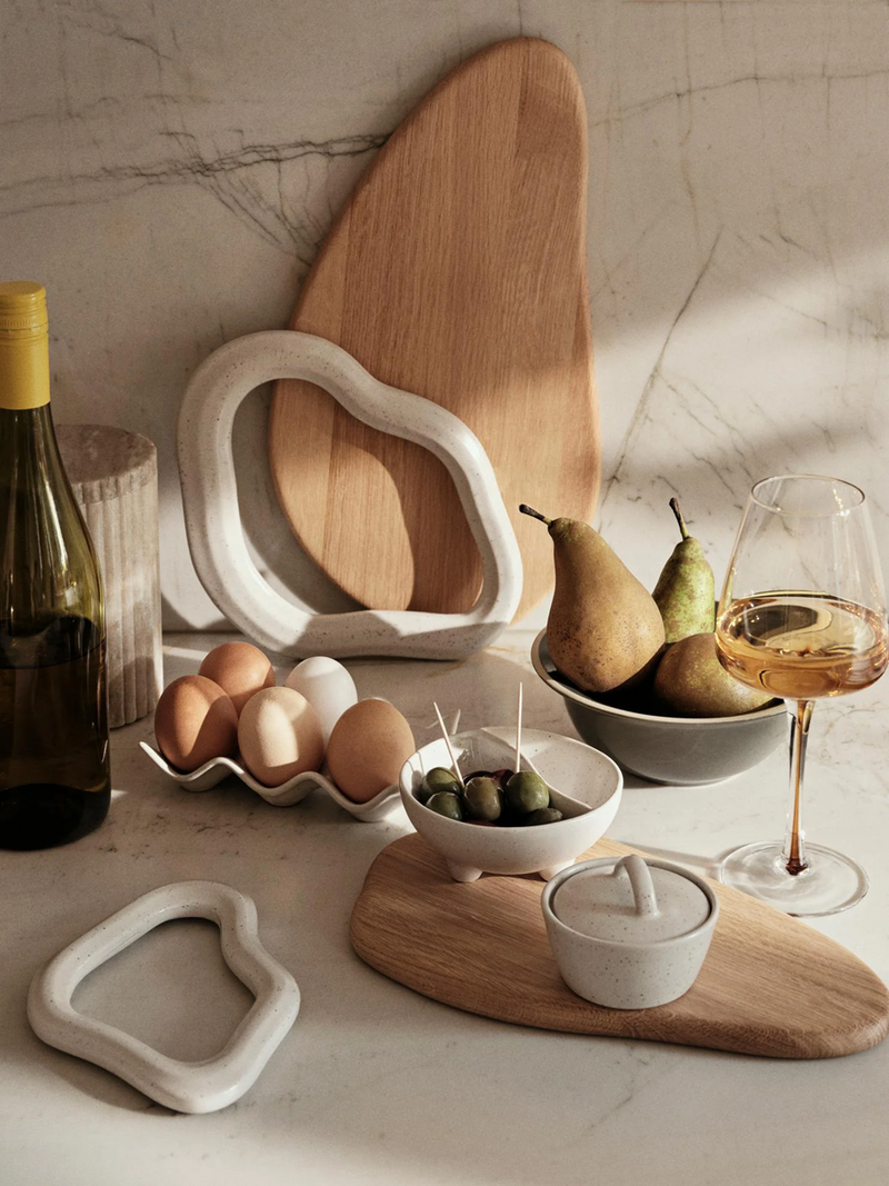Broste Nordic Sand Stoneware Egg Tray