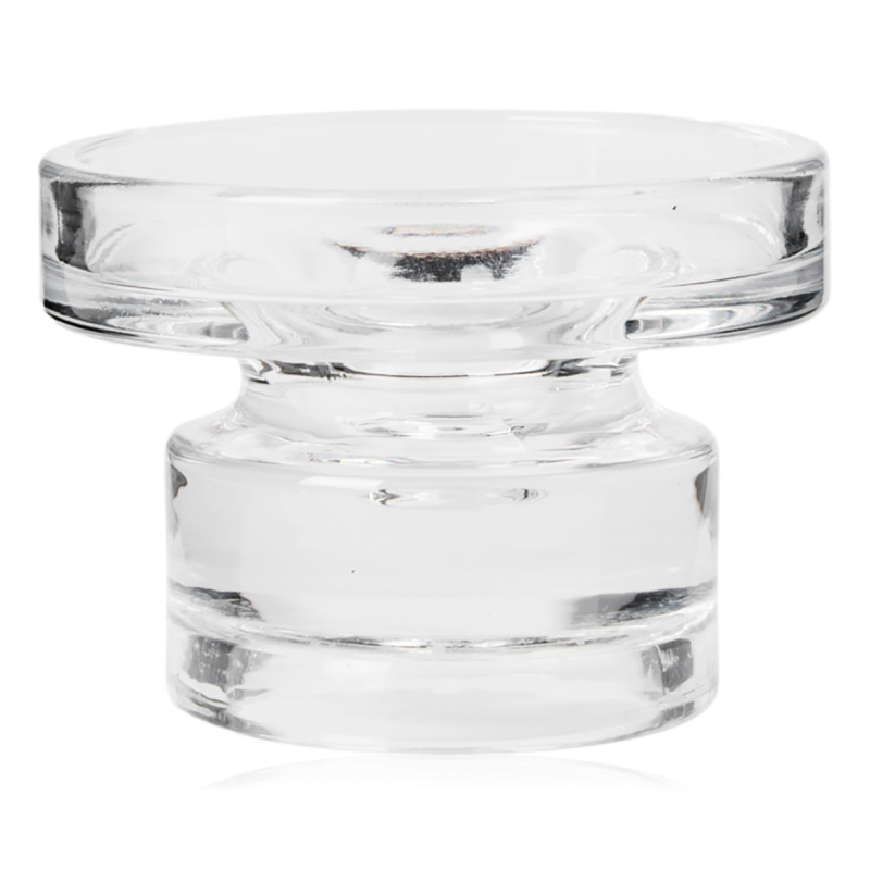 Broste Petra Glass Pillar Candle Holder Small Clear