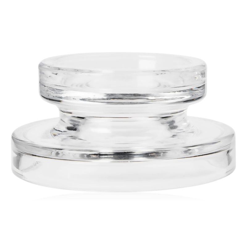 Broste Petra Glass Pillar Candle Holder Medium Clear