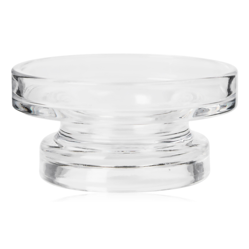 Broste Petra Glass Pillar Candle Holder Medium Clear