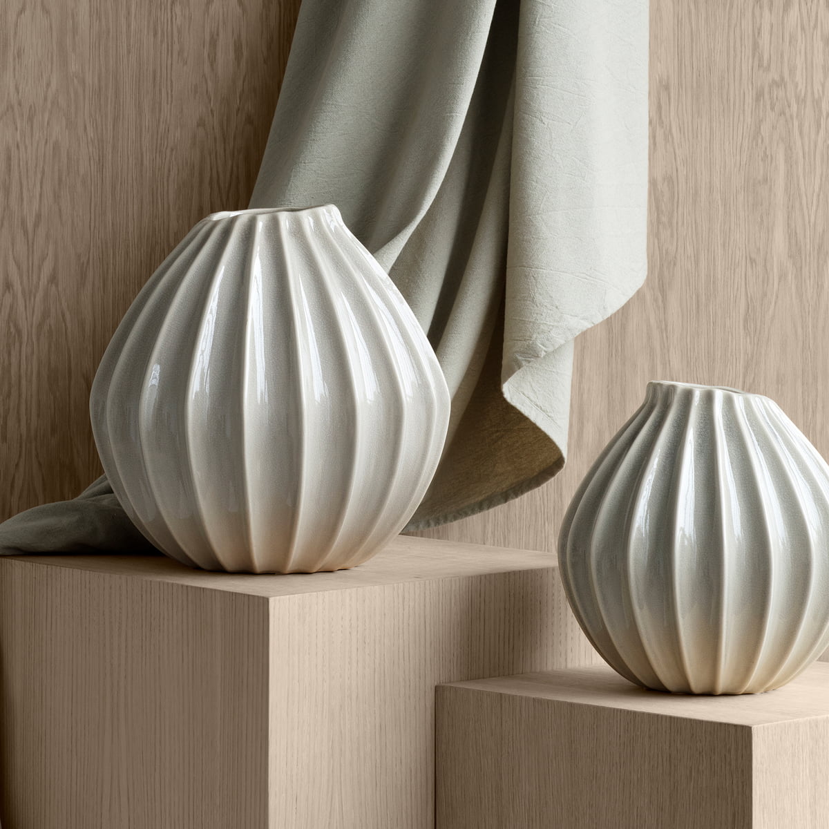 Broste Ceramic Wide Vase Rainy Day Medium – The Scandinavian Shop