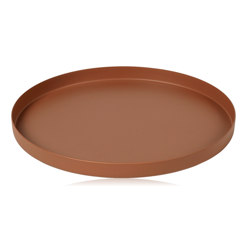 Broste Donna Metal Candle Tray Meerkat Brown