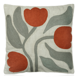 Broste Dora Cushion Cover With Pad Sage Green/Mocha Bisque