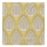 Broste Paper Napkin Egga Butter Yellow & White