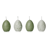 Broste Egon Figure Candle Sage Green & White Set of 4