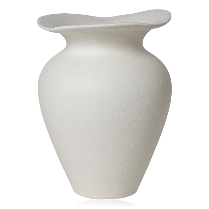 Broste Florentina Stoneware Vase Small Off White