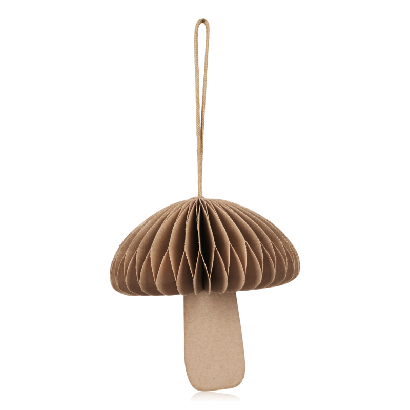 Broste Paper Fungi Ornament Mustard