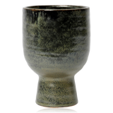 Broste Mika Stoneware Flowerpot Antique Brown Green Large