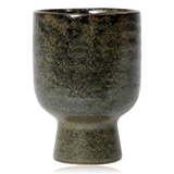 Broste Mika Stoneware Flowerpot Antique Brown Green Small
