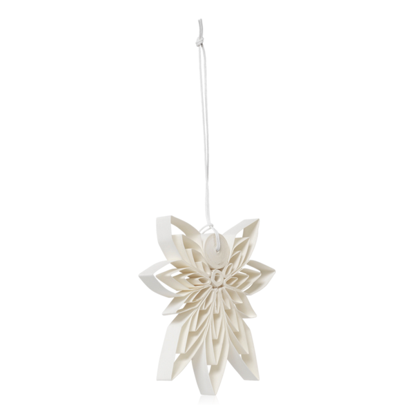 Broste Nora Paper Angel Ornament White