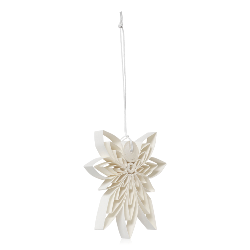 Broste Nora Paper Angel Ornament White