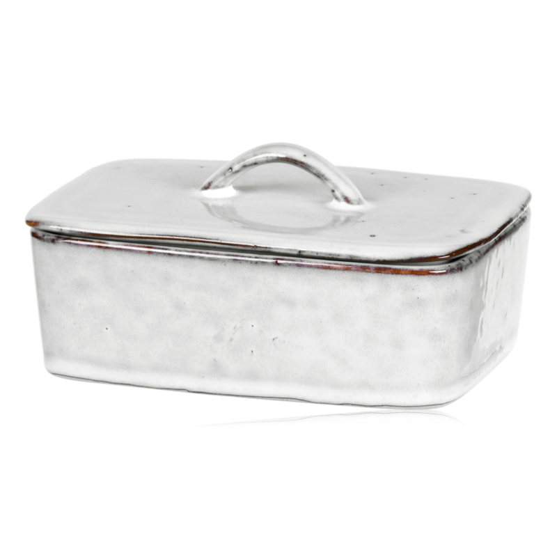 Broste Nordic Sand Stoneware Butter Dish