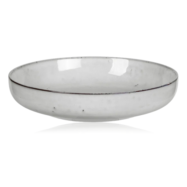 Broste Nordic Sand Stoneware Shallow Bowl
