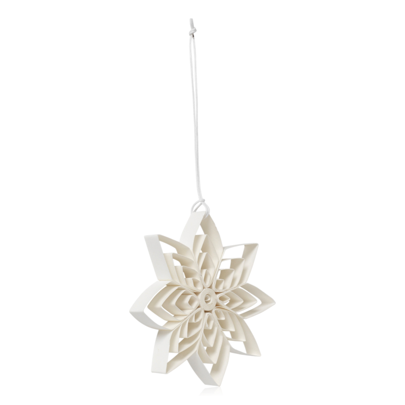 Broste Nora Paper Star Ornament White