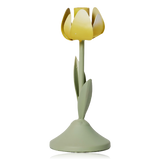 Broste Tulip Candle Holder Yellow & Sage Small