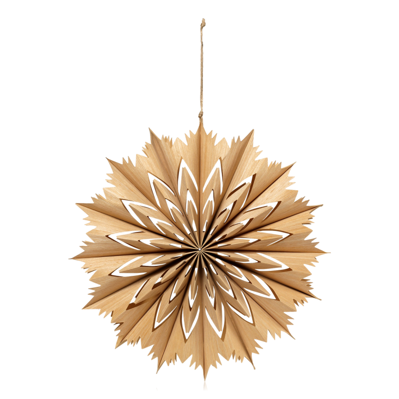 Broste Venja Wood Veneer Star Ornament Small