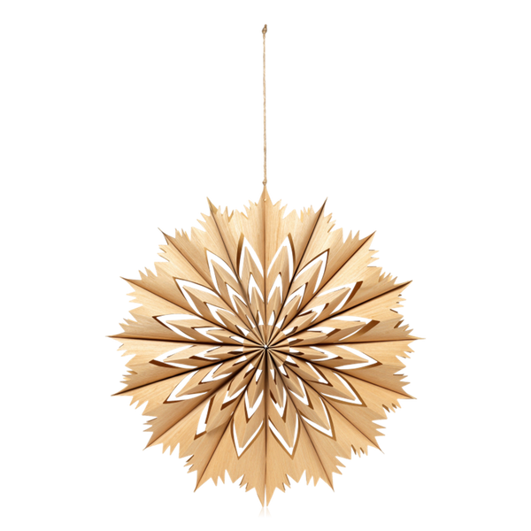Broste Venja Wood Veneer Star Ornament Medium