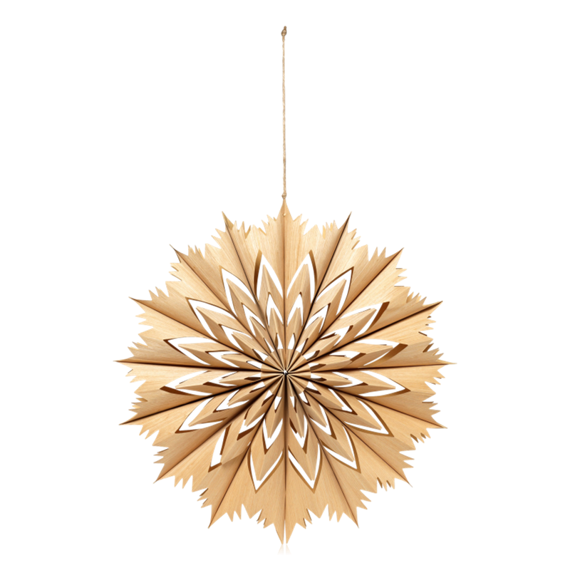 Broste Venja Wood Veneer Star Ornament Medium