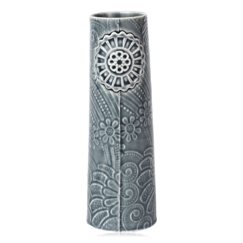 Dottir Pipanella Ceramic Vase Flower Small Dark Blue