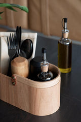 Ekta Living Wooden Caddy Oak