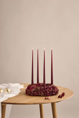 Ester & Erik Cone Candles 25cm Winter Berry Set of 2