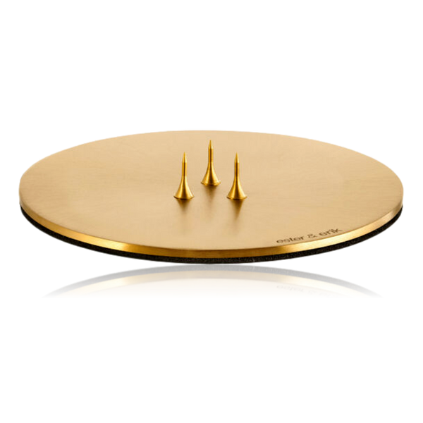 Ester & Erik Candle Plate Small Shiny Gold