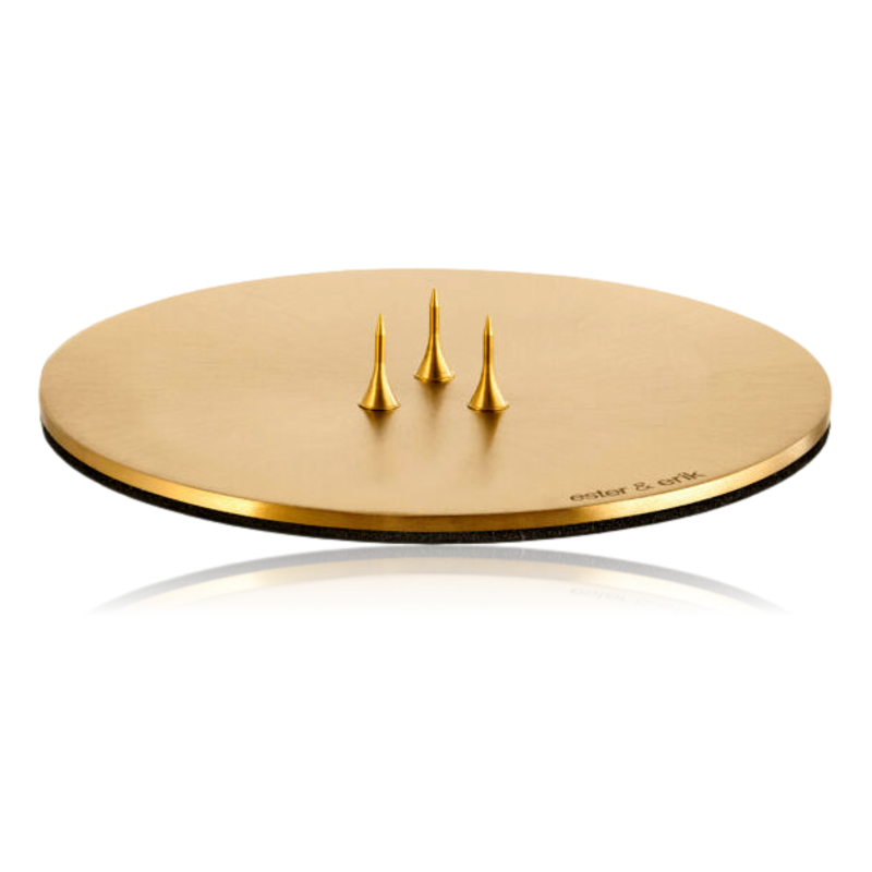 Ester & Erik Candle Plate Small Shiny Gold