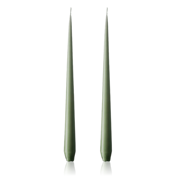 Ester & Erik Taper Candle 32cm Green Soil Set of 2