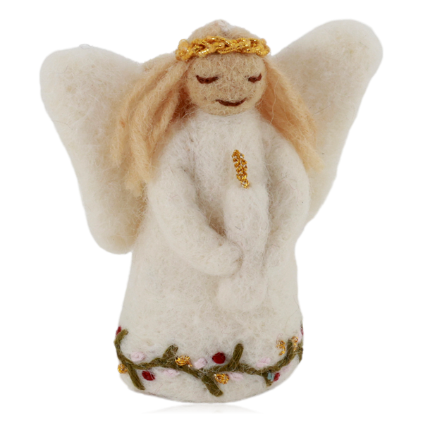 Gry & Sif Hanging Felt Angel Decoration With Candle