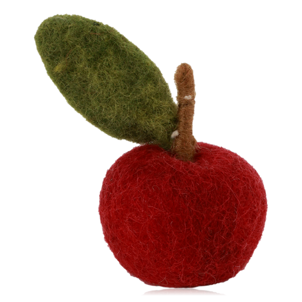 Gry & Sif Hanging Felt Apple Decoration Red