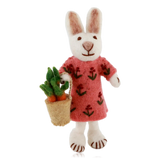 Gry & Sif Small Girl Bunny With Carrot Basket