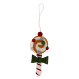 Gry & Sif Hanging Felt Candy Decoration Green Bow