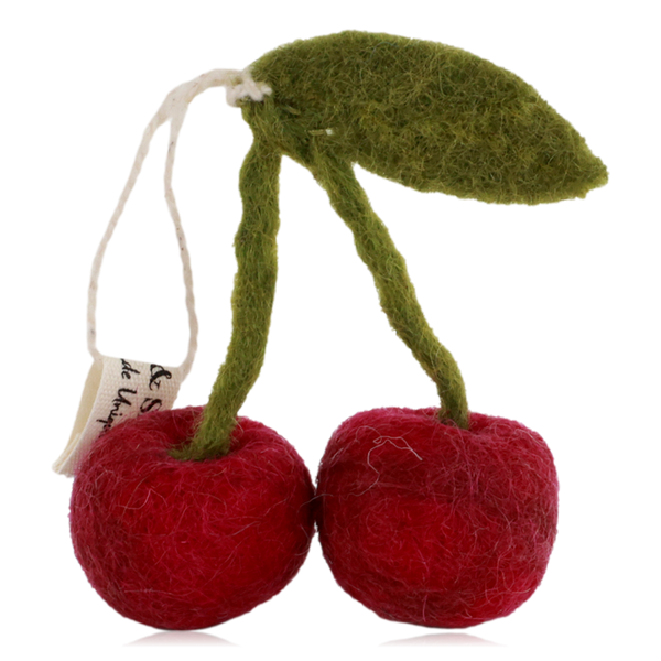 Gry & Sif Hanging Felt Cherry Decoration