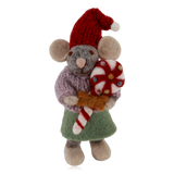 Gry & Sif Felt Girl Mouse With Candy Small