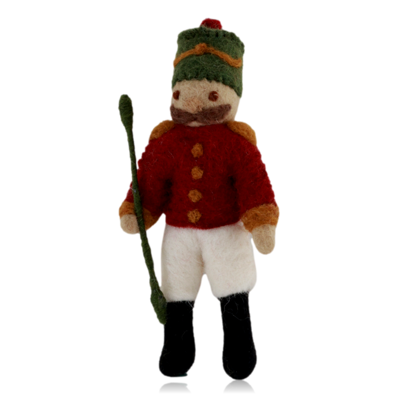 Gry & Sif Hanging Felt Nutcracker Decoration