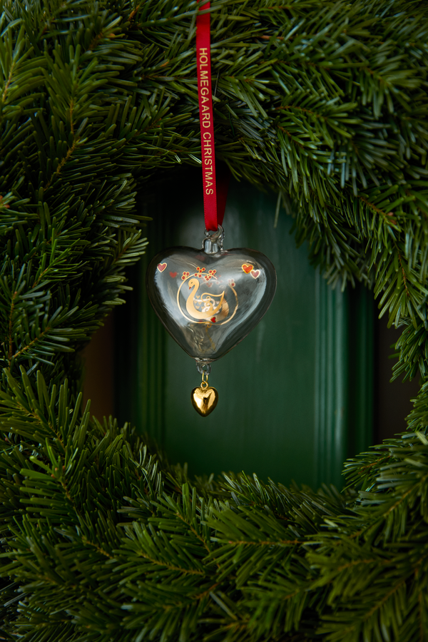 Holmegaard Ann-Sofi Romme Annual Glass Christmas Heart Decoration 2025