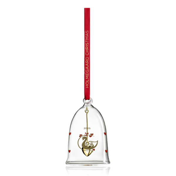 Holmegaard Ann-Sofi Romme Annual Glass Christmas Bell Decoration 2025
