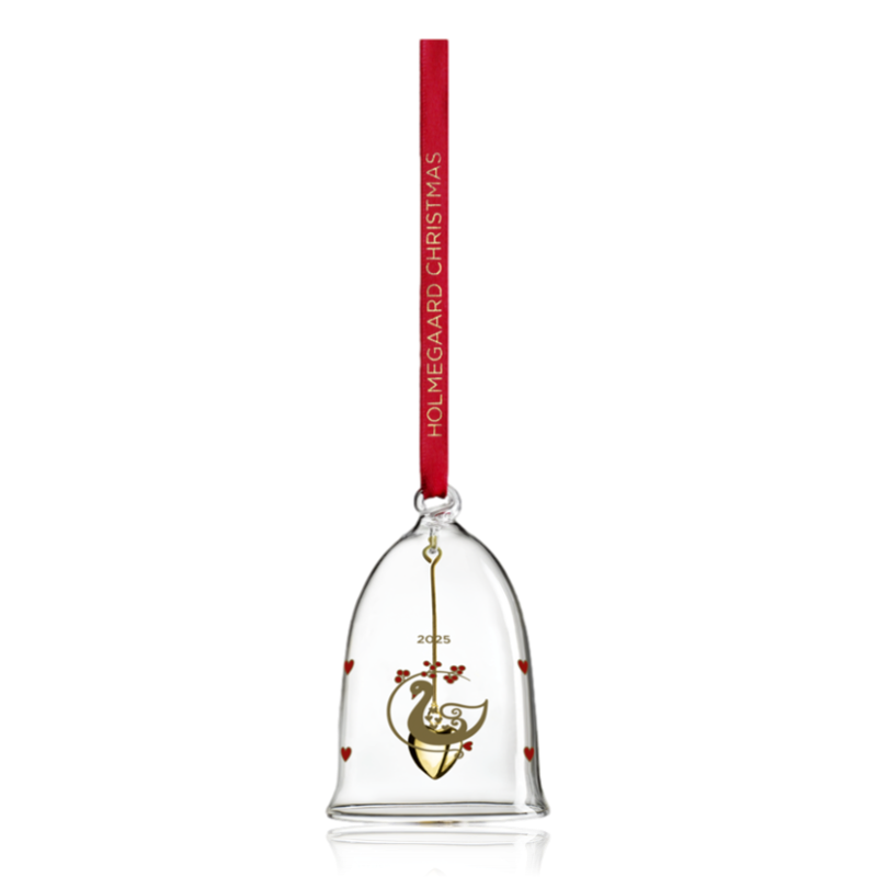 Holmegaard Ann-Sofi Romme Annual Glass Christmas Bell Decoration 2025