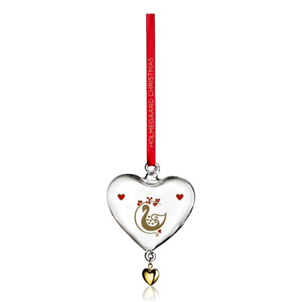 Holmegaard Ann-Sofi Romme Annual Glass Christmas Heart Decoration 2025