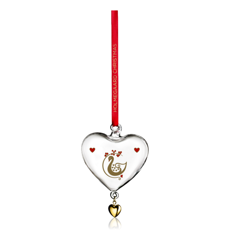 Holmegaard Ann-Sofi Romme Annual Glass Christmas Heart Decoration 2025