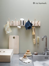 iris hantverk wooden kitchen brushes at kitchen sink