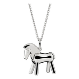 Kay Bojesen Jewellery Horse Necklace Silver Plated