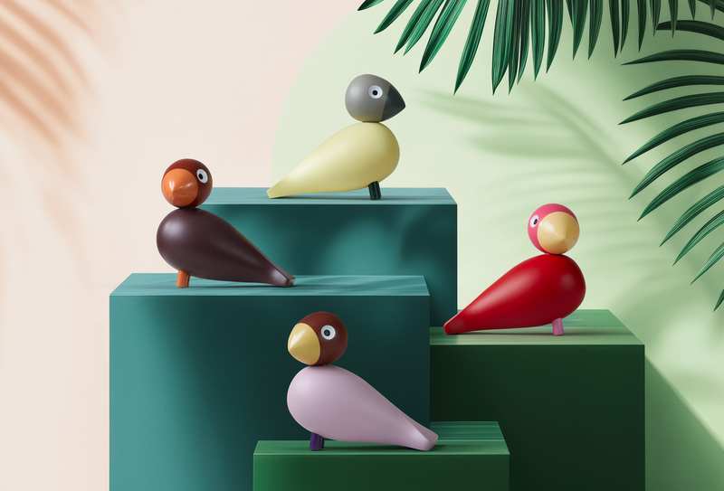 Kay Bojesen Year Bird Bella 2025 Cream & Grey – The Scandinavian Shop