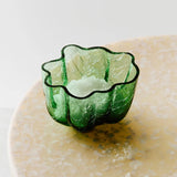 Kosta Boda Crackle Votive Green