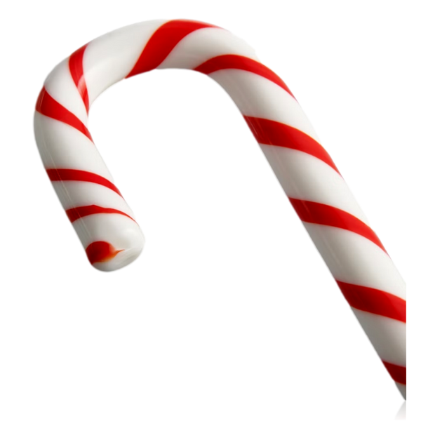 Kosta Boda Polka Glass Candy Cane Decoration Red & White
