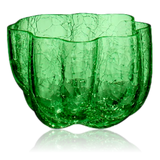 Kosta Boda Crackle Votive Green