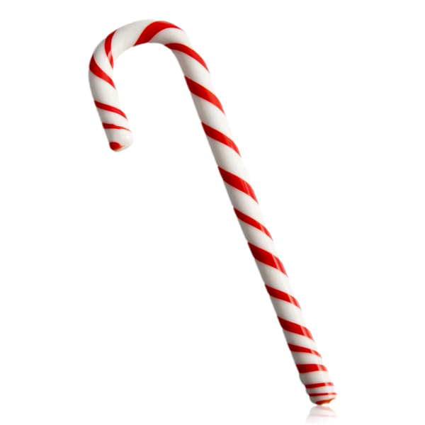 Kosta Boda Polka Glass Candy Cane Decoration Red & White